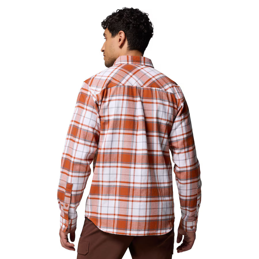 Texas Longhorn Columbia Men's Flaregun Tartan Plaid Flannel Button Front Shirt (CEDAR)