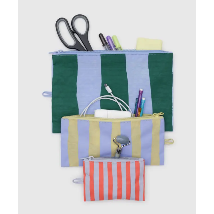 Baggu Flat Pouch Set - Painted Stripe