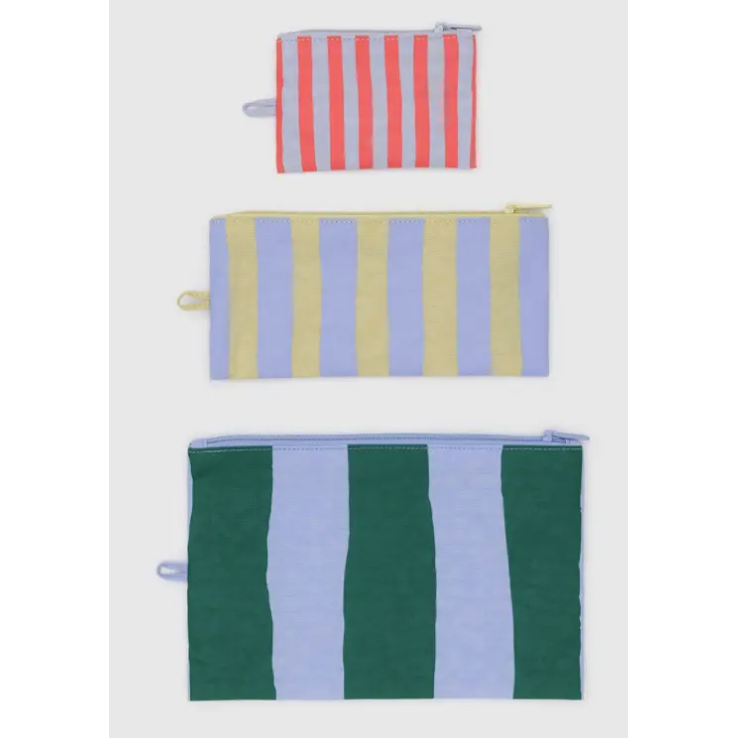 Baggu Flat Pouch Set - Painted Stripe
