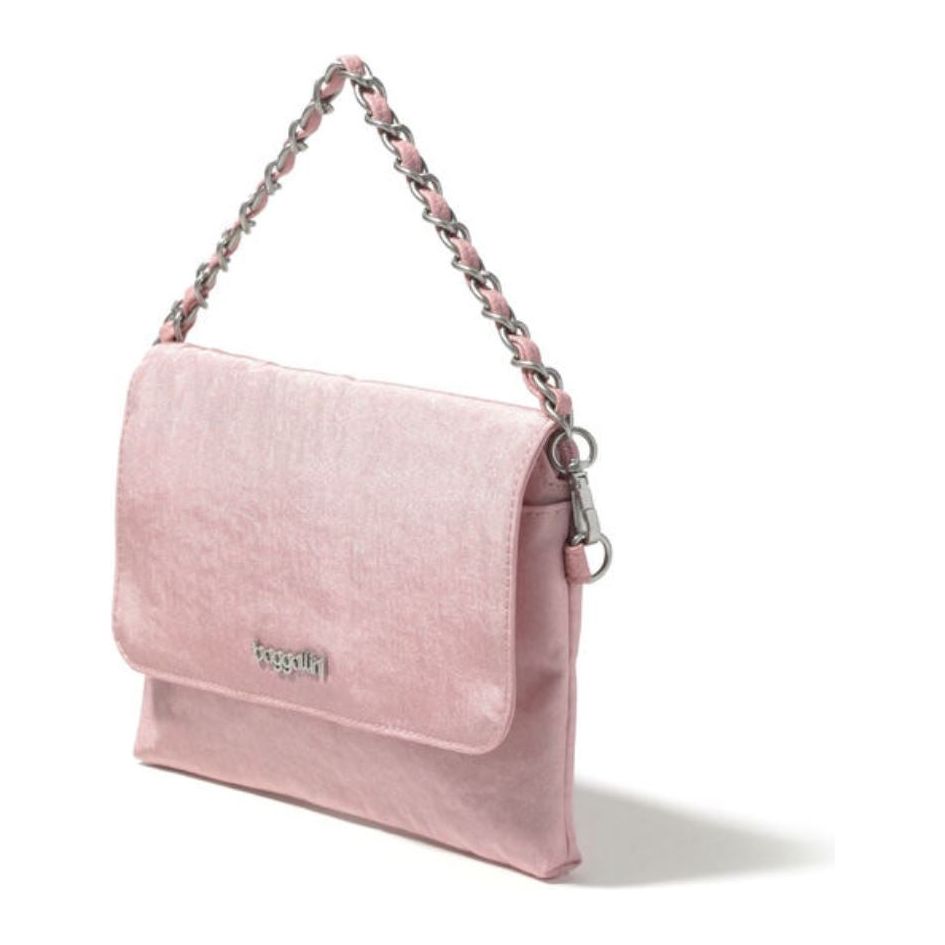 Baggallini Flap Crossbody with Chain (FLC780) ROSE SHIM