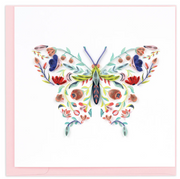 Floral Butterfly Quilling Card