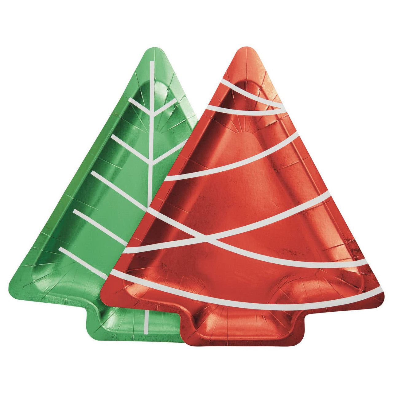Gibson Holiday Foil Tree Dinner Paper Plates