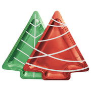 Gibson Holiday Foil Tree Dinner Paper Plates