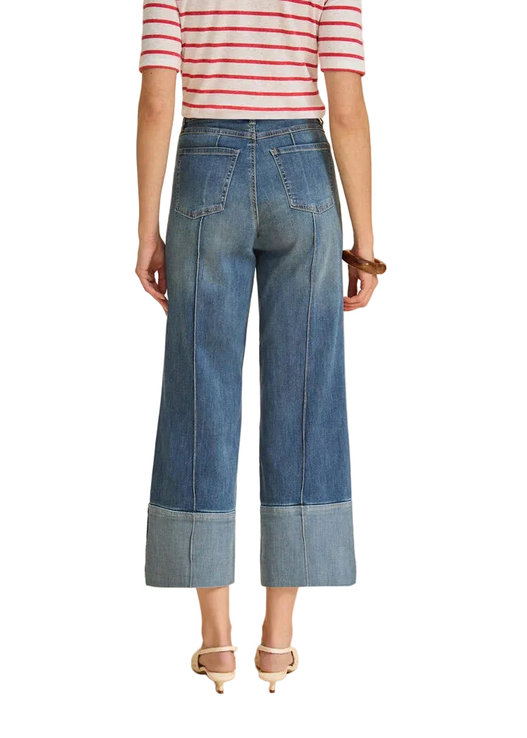 FDJ French Dressing Olivia Wide Cuffed Ankle Pant (2894370)(LtBlue)