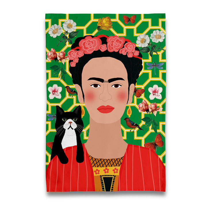 Naked Decor Frida & Tuxedo Cat Tea Towel