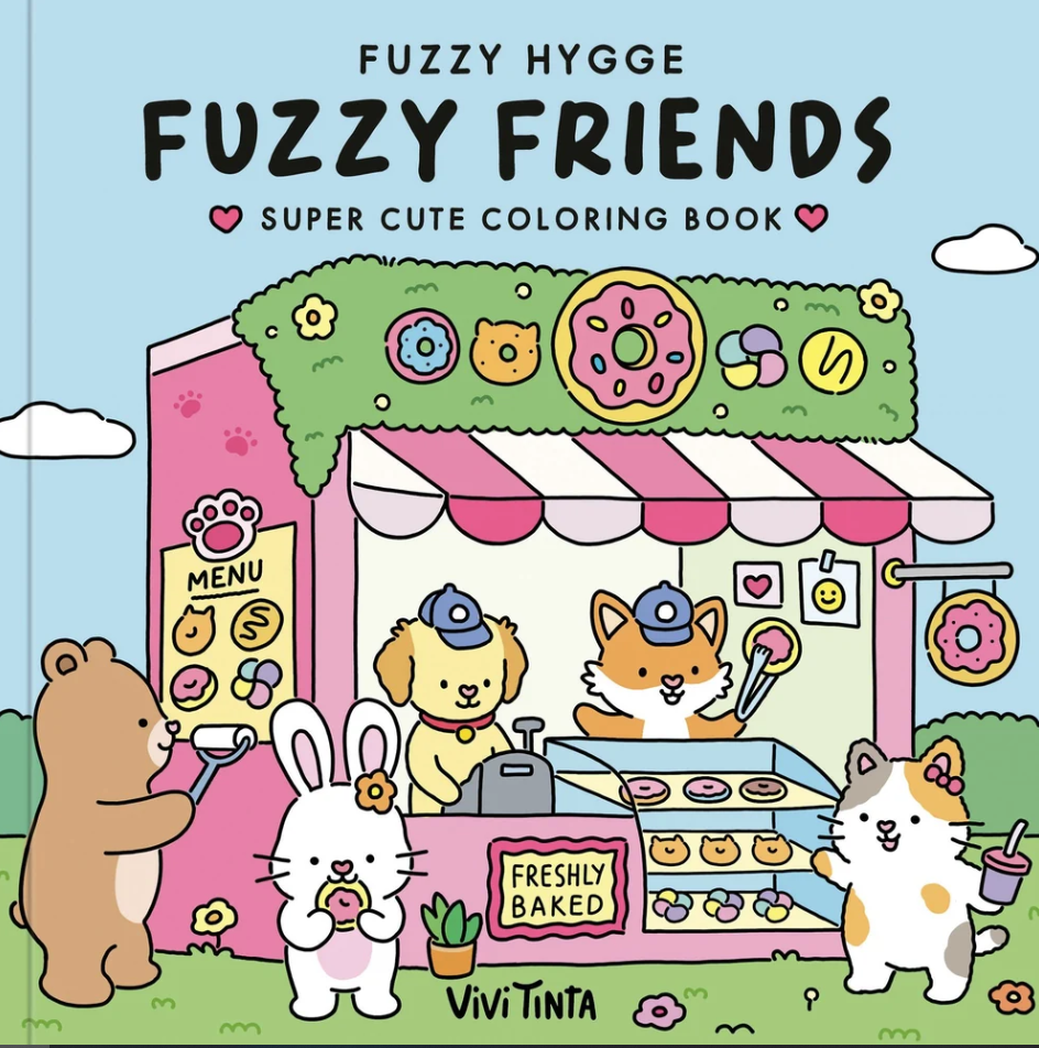 Fuzzy Hygge:  Fuzzy Friends Super Cute Coloring Book