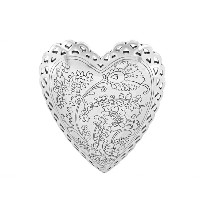 Brighton Garden Heart Silver Trinket Tray