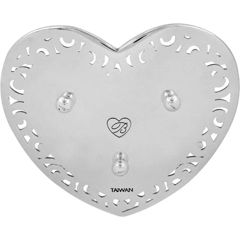 Brighton Lacie Daisy Heart Silver Ring Keeper