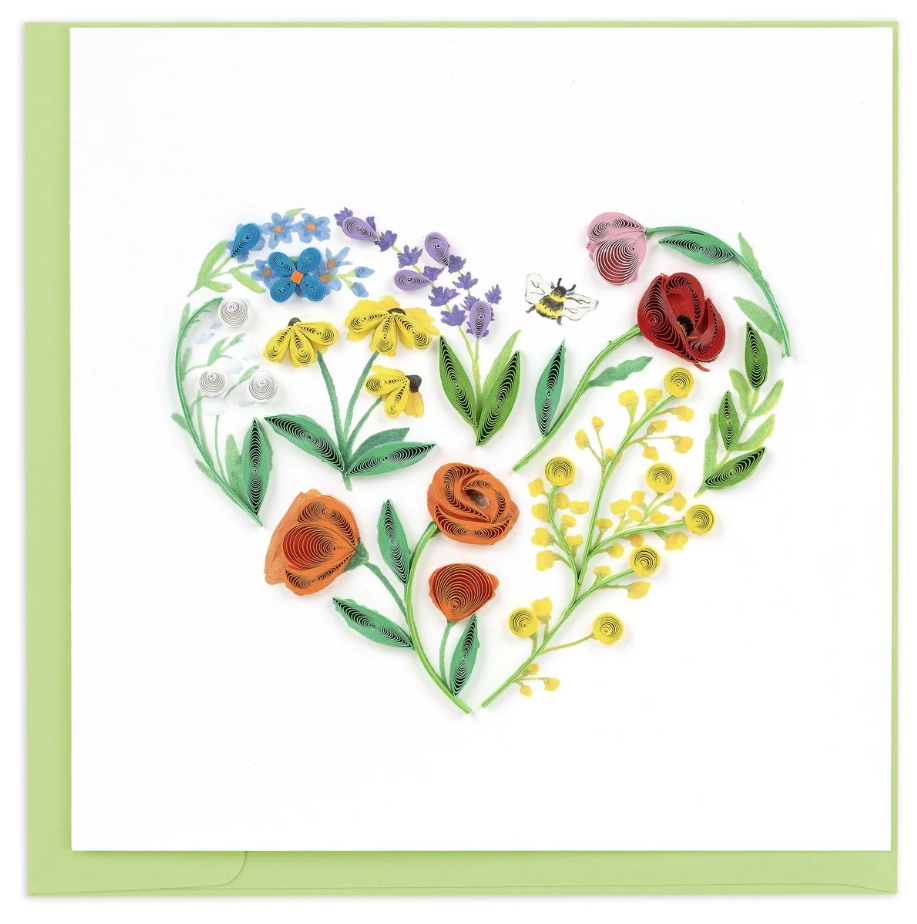 Garden Heart Quilling Card