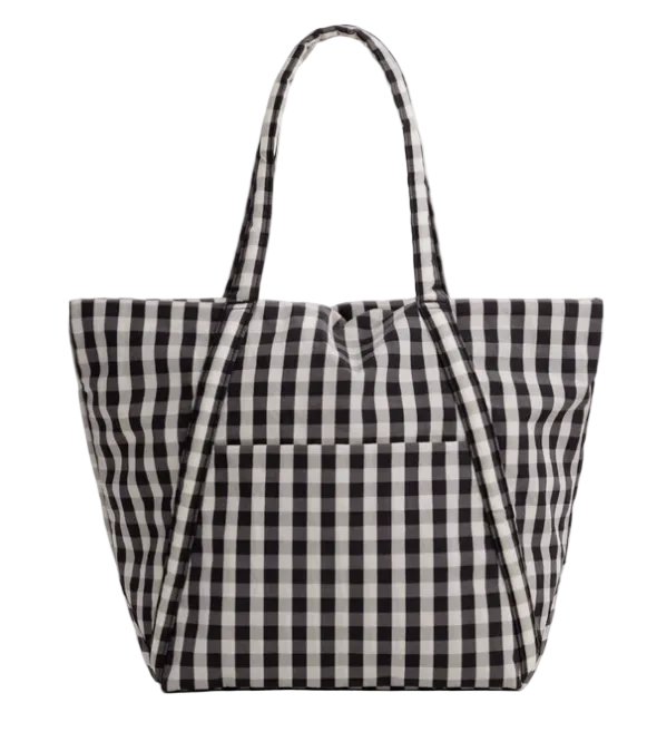 Baggu Cloud Bag - Black And Cream Gingham