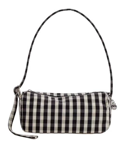 Baggu Nylon Loaf Bag - Black And Cream Gingham