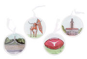 Texas Longhorn Glory Haus Set Of Four Disc Ornaments