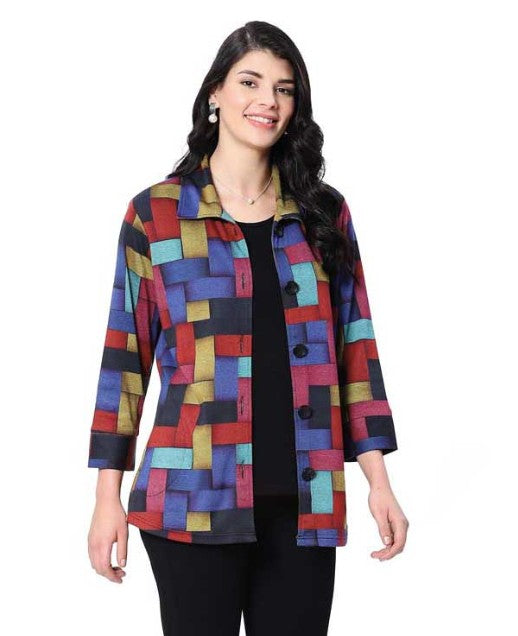 Parsley & Sage Glory Geo Print Shirt (MULTI)