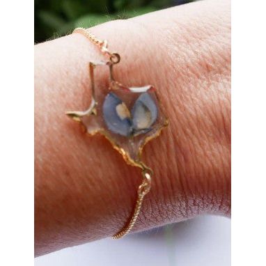 Remedy Designs Gold Pressed Texas Bluebonnet Bracelet