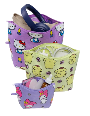 Baggu Go Pouch Set - Hello Kitty & Friends Florals