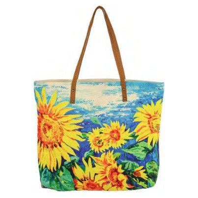 Cott N Curls Gogh Sunflowers Tote