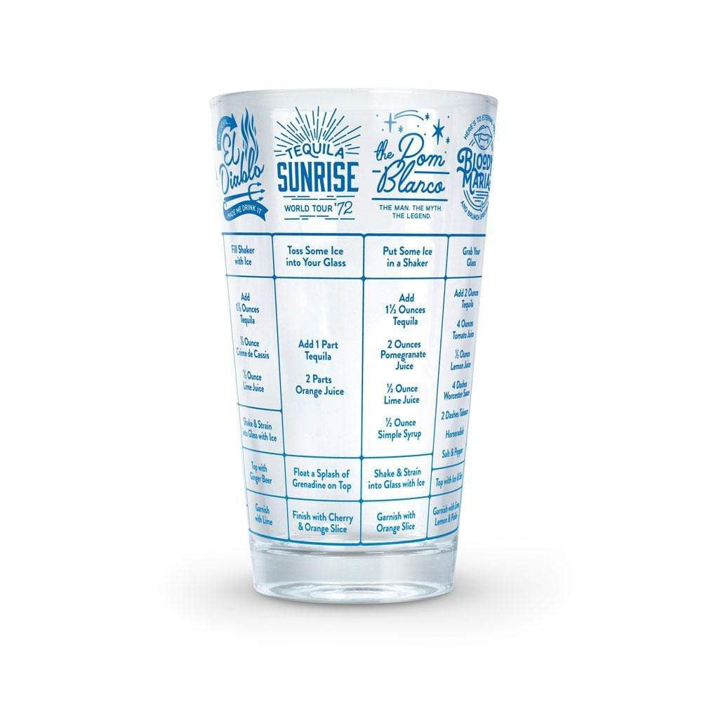 Fred Good Measure Cocktail Recipe Glass (4 Styles)