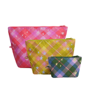 Baggu Go Pouch Set - Star Plaid