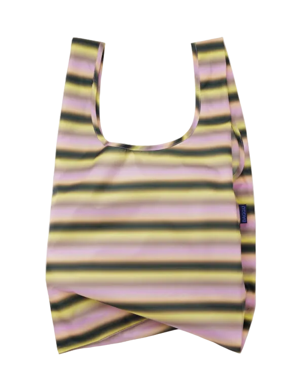 Baggu Standard Reusable Bag - Gradient Stripe Pink & Yellow