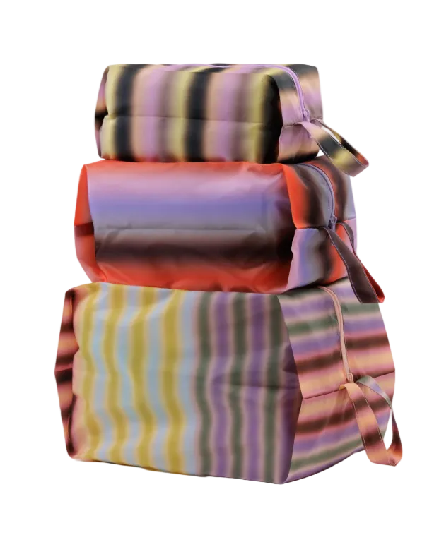 Baggu 3D Zip Set - Gradient Stripes