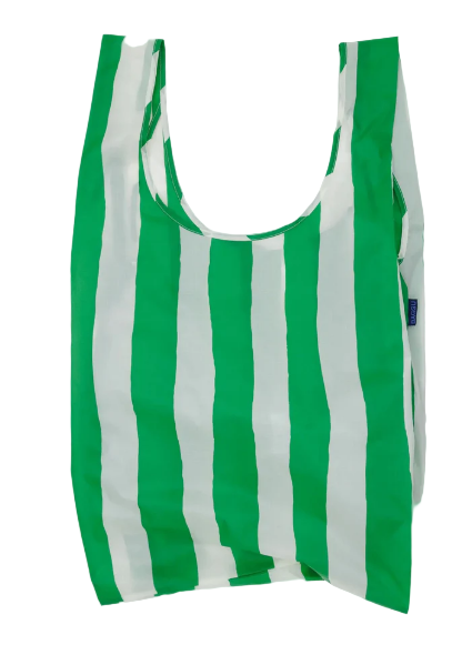 Baggu Big Reusable Bag - Green Painted Stripe