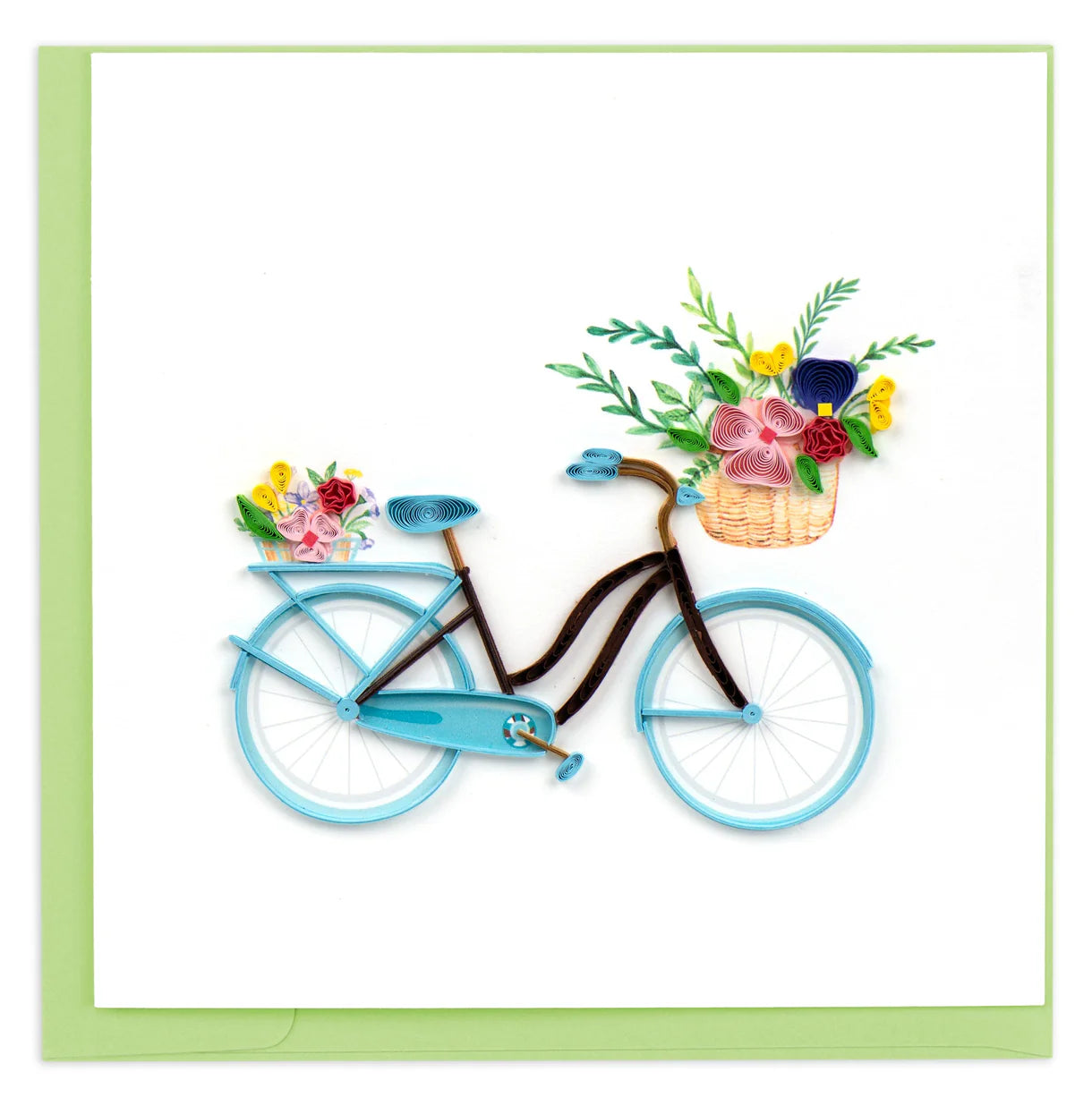 Bicycle & Flower Basket Quilling Card (BL1418)