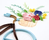 Bicycle & Flower Basket Quilling Card (BL1418)