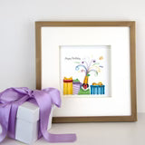 Quilling Card Birthday Champagne (BD163)