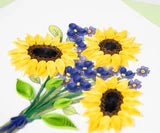 Quilling Card Birthday Sunflower Bouquet (BD183)