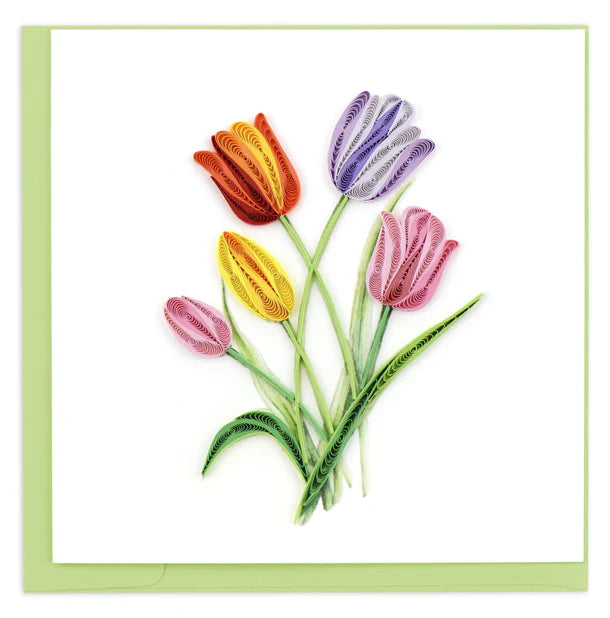 Quilling Card Colorful Tulips (BL1308)