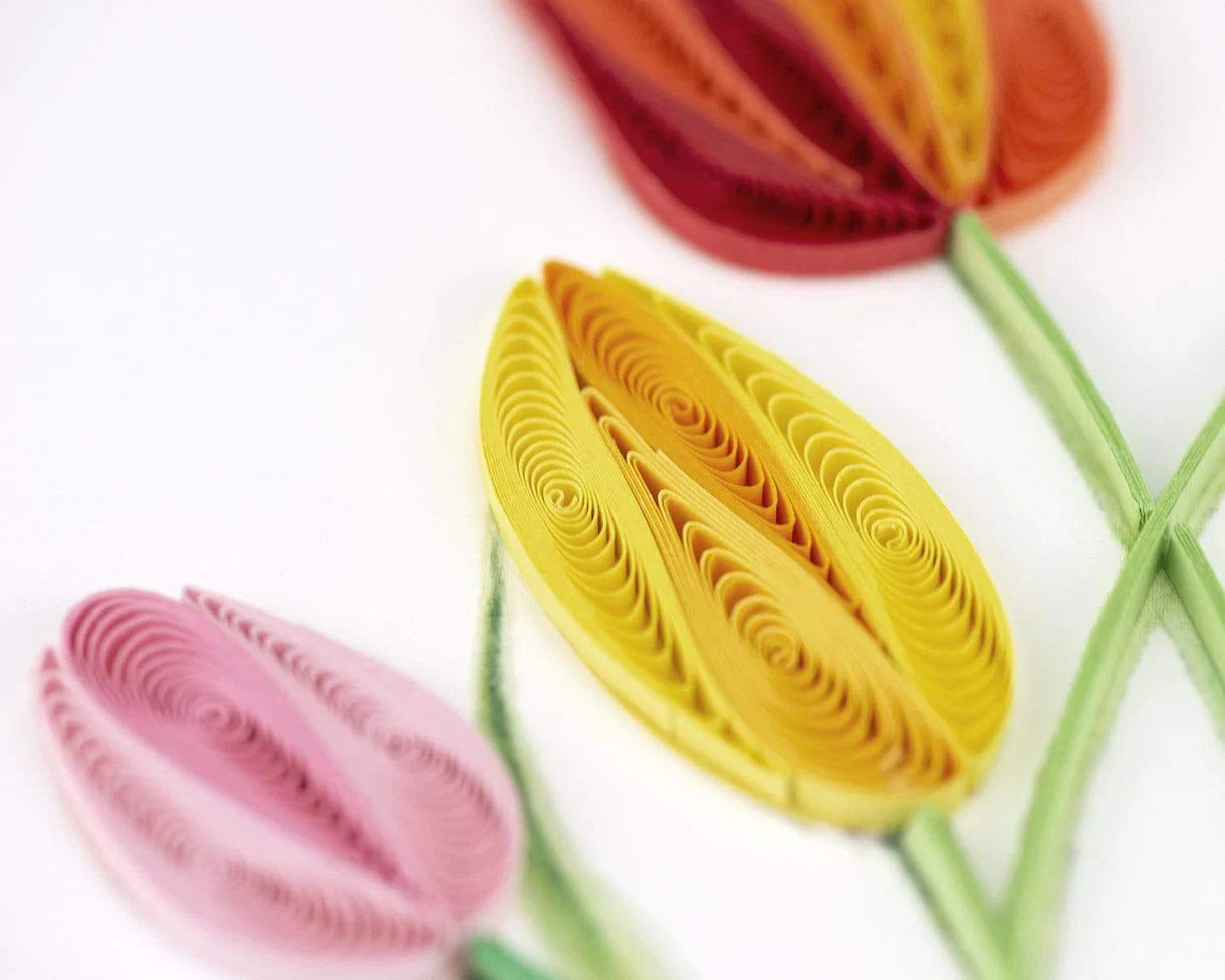 Quilling Card Colorful Tulips (BL1308)