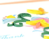 Quilling Card Thank You Flower Wreath (TY007)