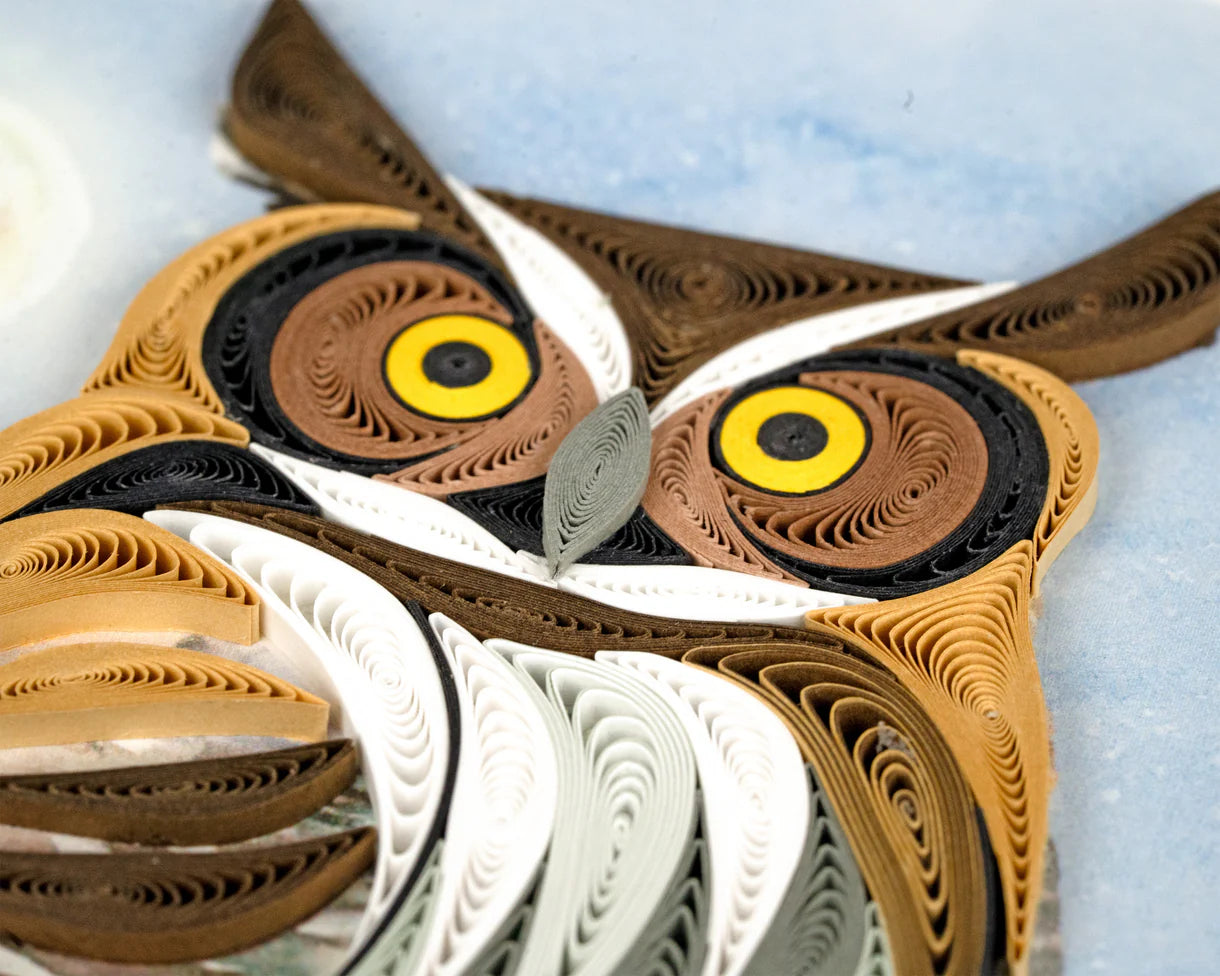 Quilling Card Great Horned Owl (BL1438)