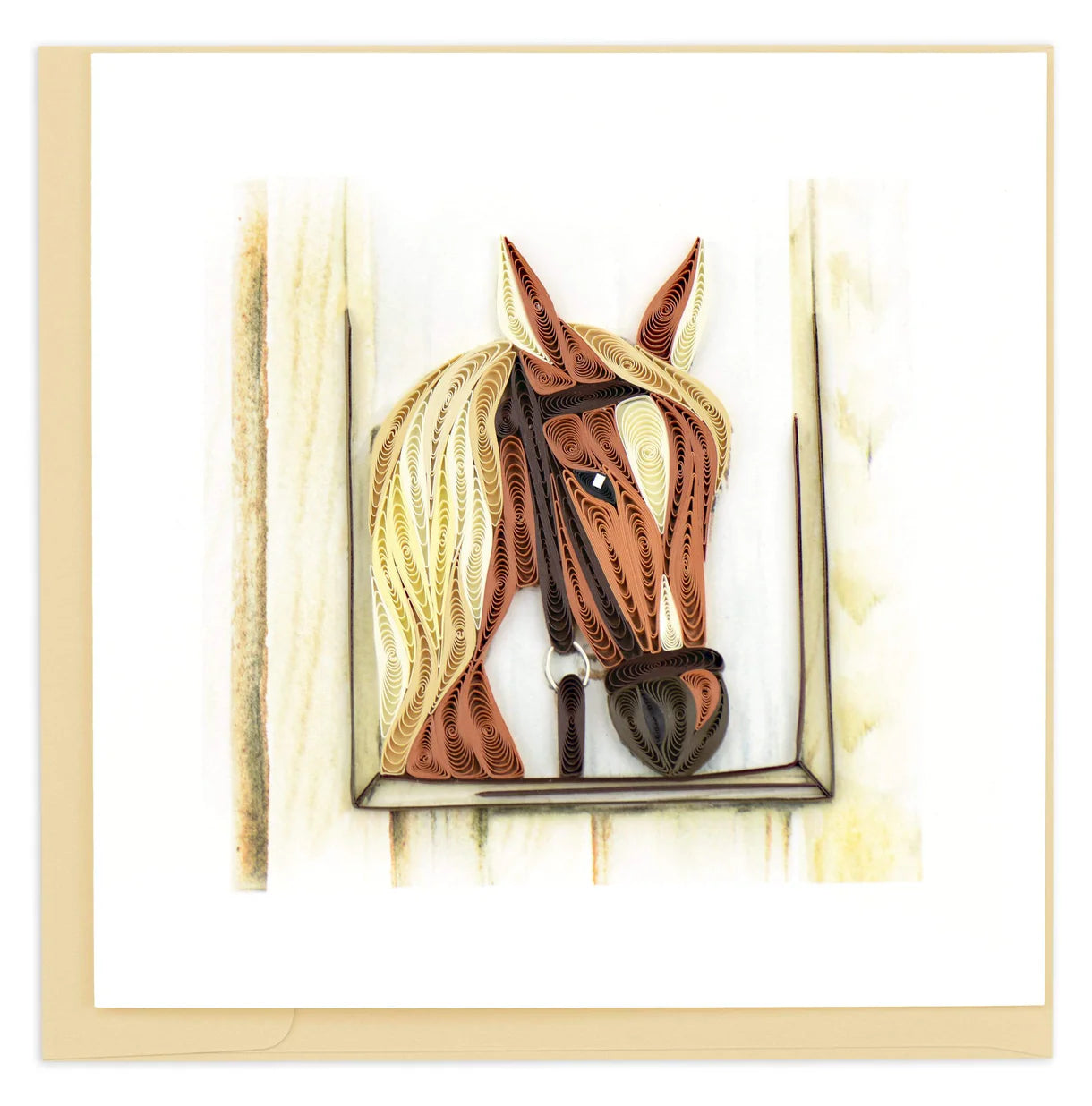 Quilling Card Horse in Stable (BL1316)