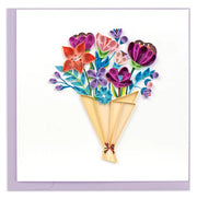 Quilling Card Playful Flower Bouquet (BL1417)