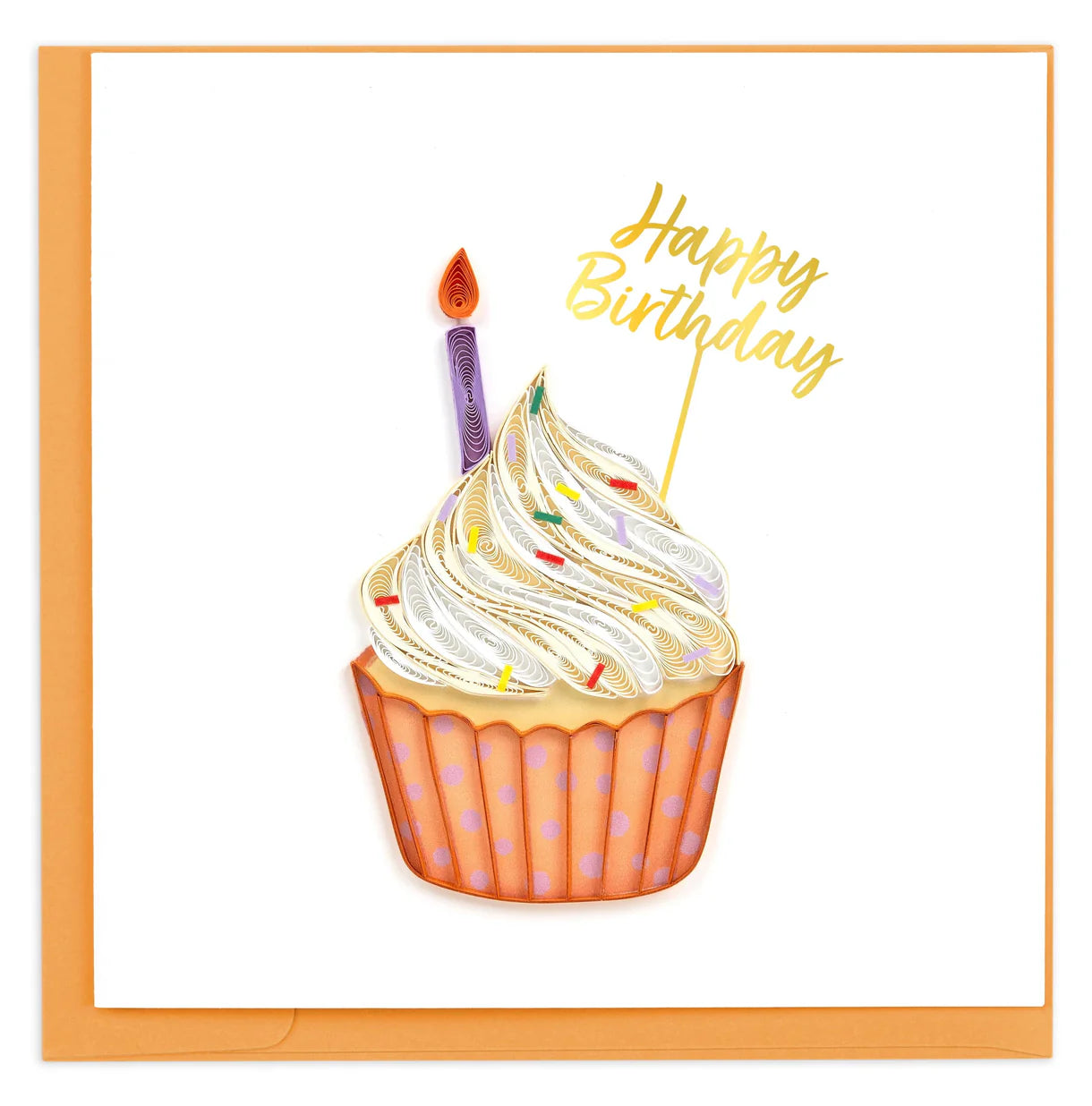 Quilling Card Polka Dot Cupcake (BD198)