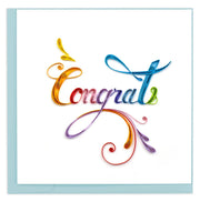 Quilling Card Rainbow Congrats (CG822)