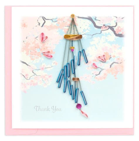 Quilling Card  Thank You Spiral Wind Chime (TY011)