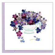 Quilling Card Violet Bouquet (BL1431)