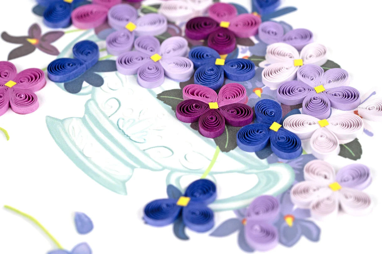 Quilling Card Violet Bouquet (BL1431)