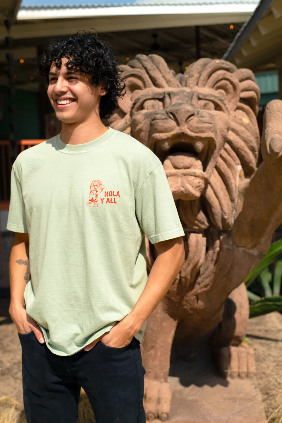 El Arroyo Hola Y'all T-shirt (Adult) (TEE0003)(Sage)