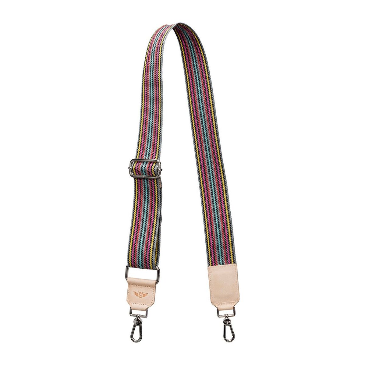 Consuela Grey Crossbody Web Strap 2 1/8" (9059)