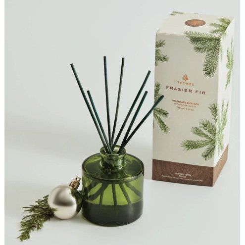Thymes Frasier Fir Petite Diffuser 4 oz (GREEN GLASS)