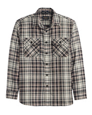 Pendleton Men's Burnside Cotton Flannel Grey Plaid Shirt