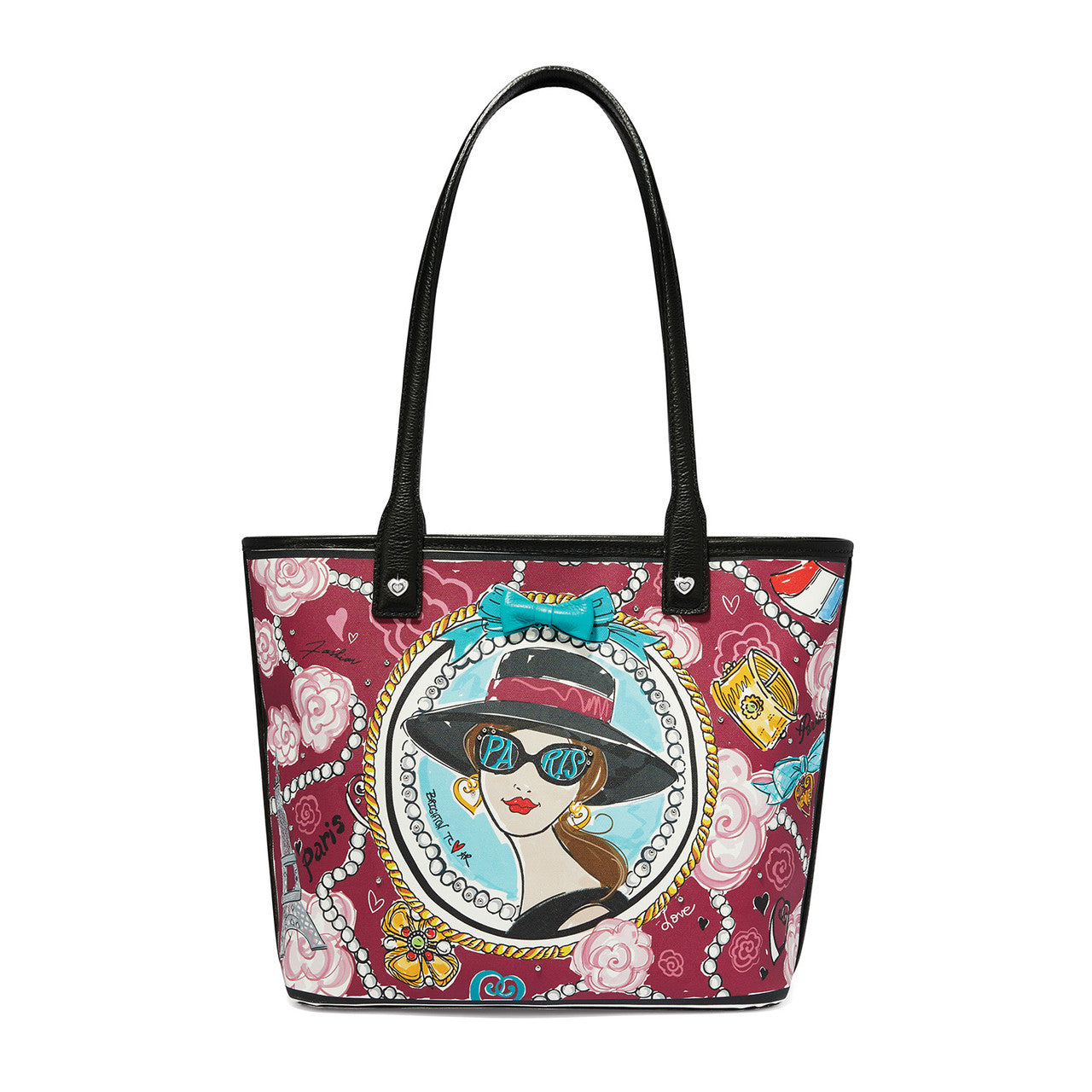 Brighton Paris Blooms Large Saffian Tote