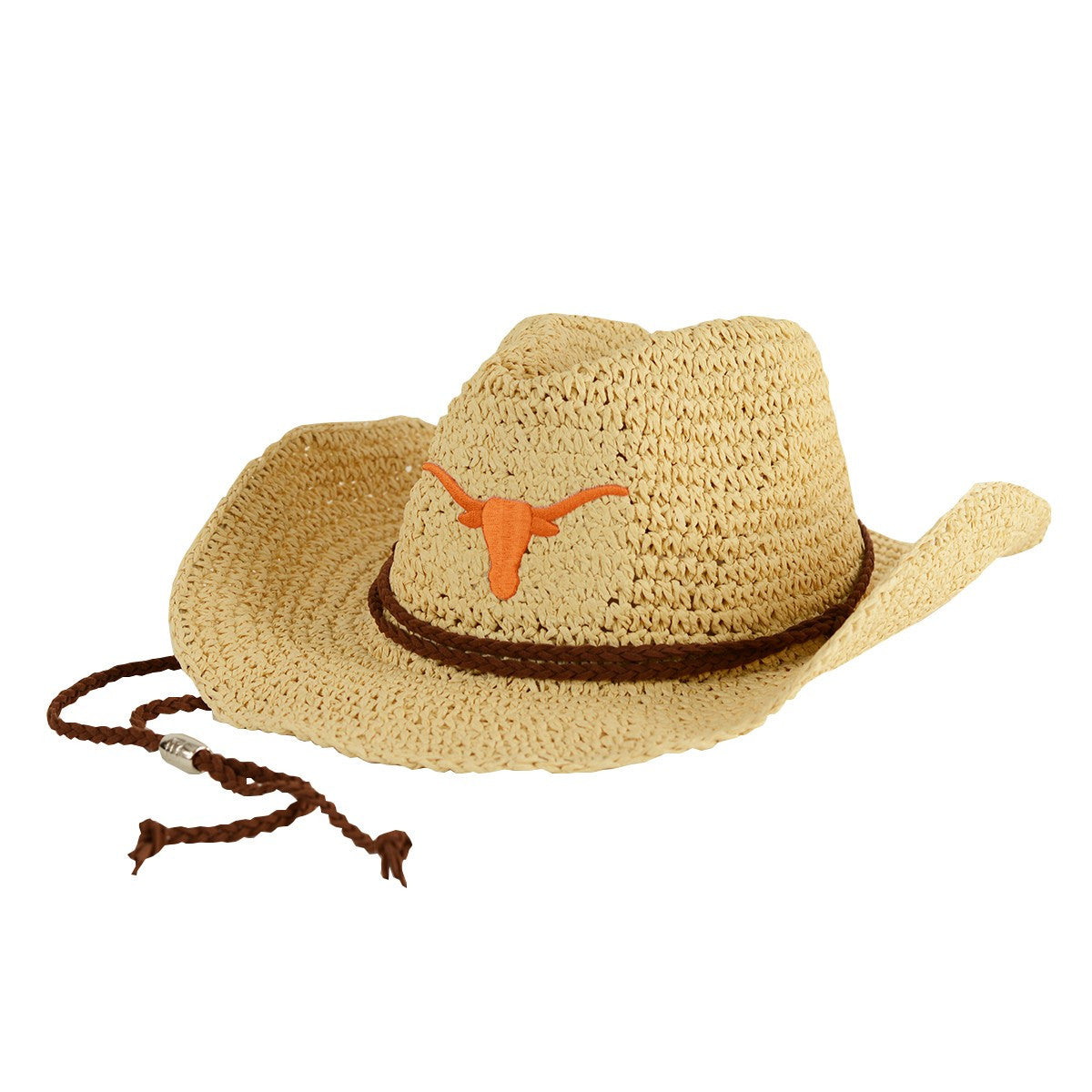 Texas Longhorn Sahara Crushable Straw Cowboy Hat (NAT)