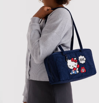 Baggu Nylon Bowler Bag - Embroidered Hello Kitty Phone