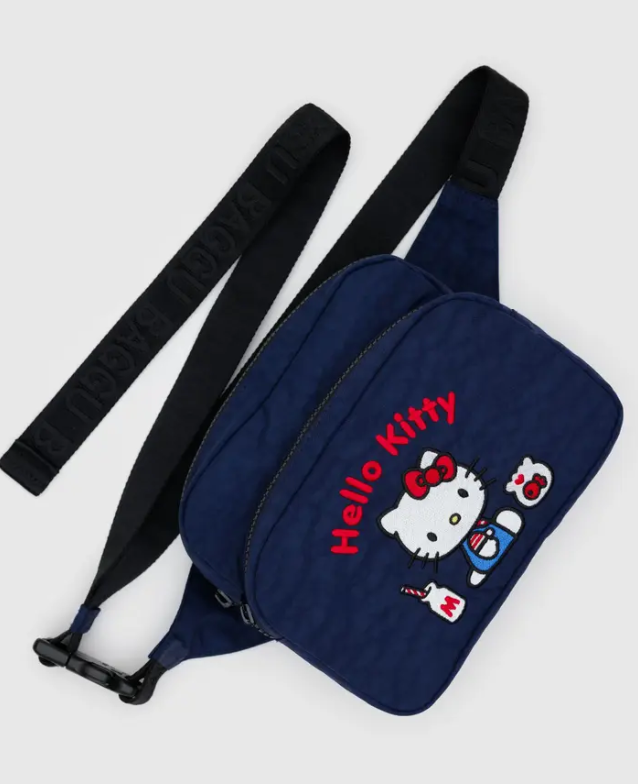 Baggu Fanny Pack - Embroidered Hello Kitty Milkshake