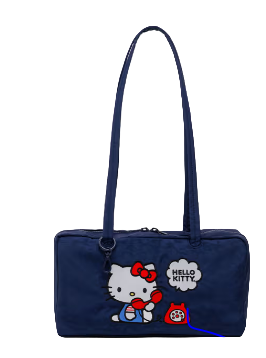 Baggu Nylon Bowler Bag - Embroidered Hello Kitty Phone