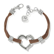 Brighton Heritage Heart Bracelet (Brown) (J3246A)